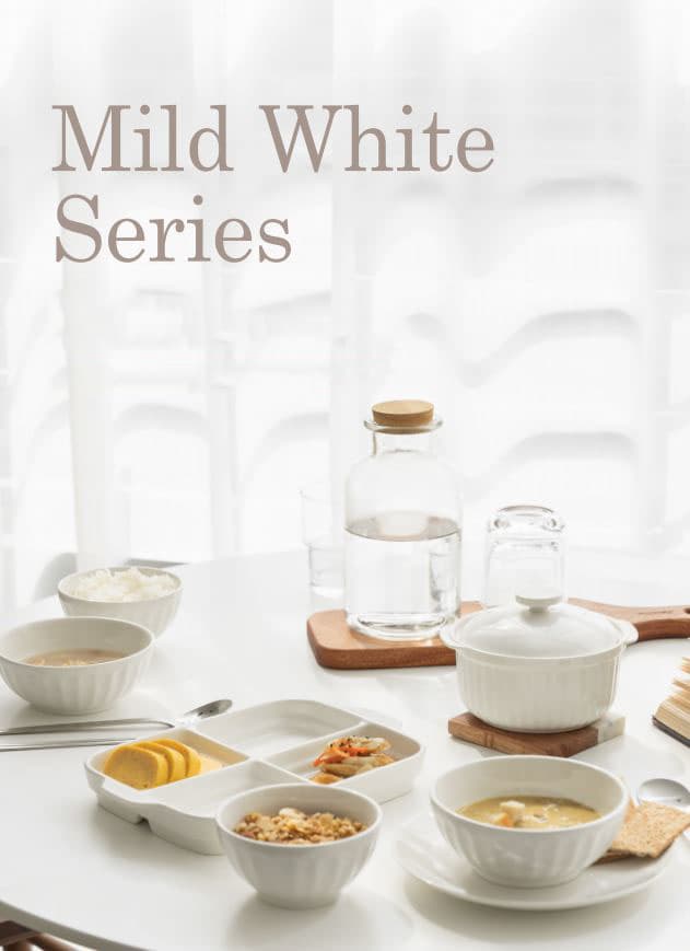 _made in korea_  mild_white series _ Tableware is used in various ways every day
